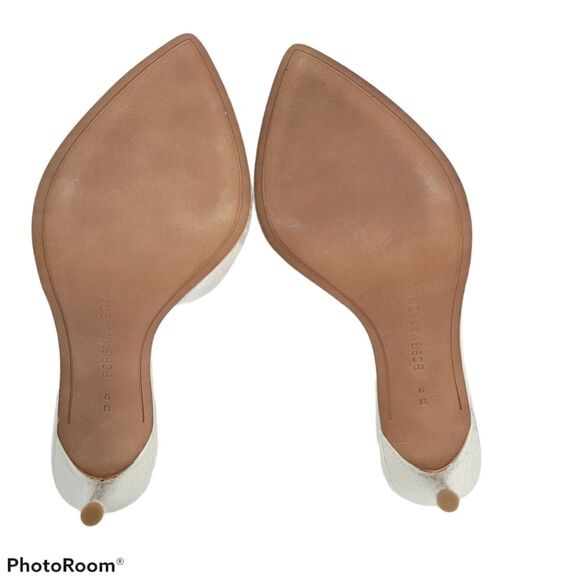 Bcbgmaxazria Dana‎ Crakle Patent Silver Stiletto Heels, SIZE 6 - Picture 7 of 10